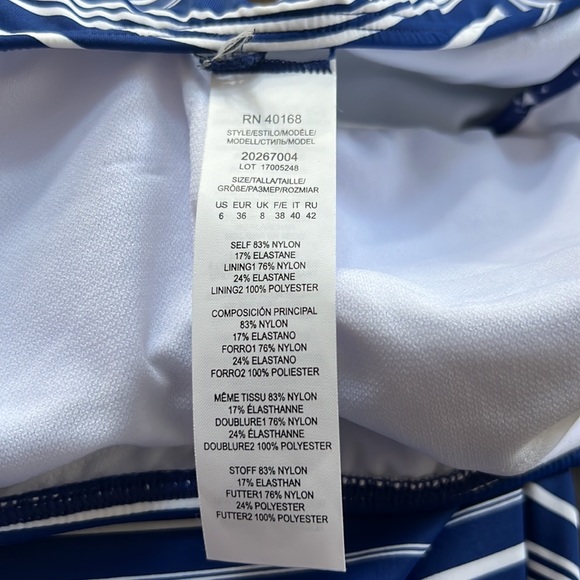 LAUREN RALPH LAUREN STRIPED ONE SHOULDER
ONE PIECE SWIMWEAR. - Picture 10 of 16